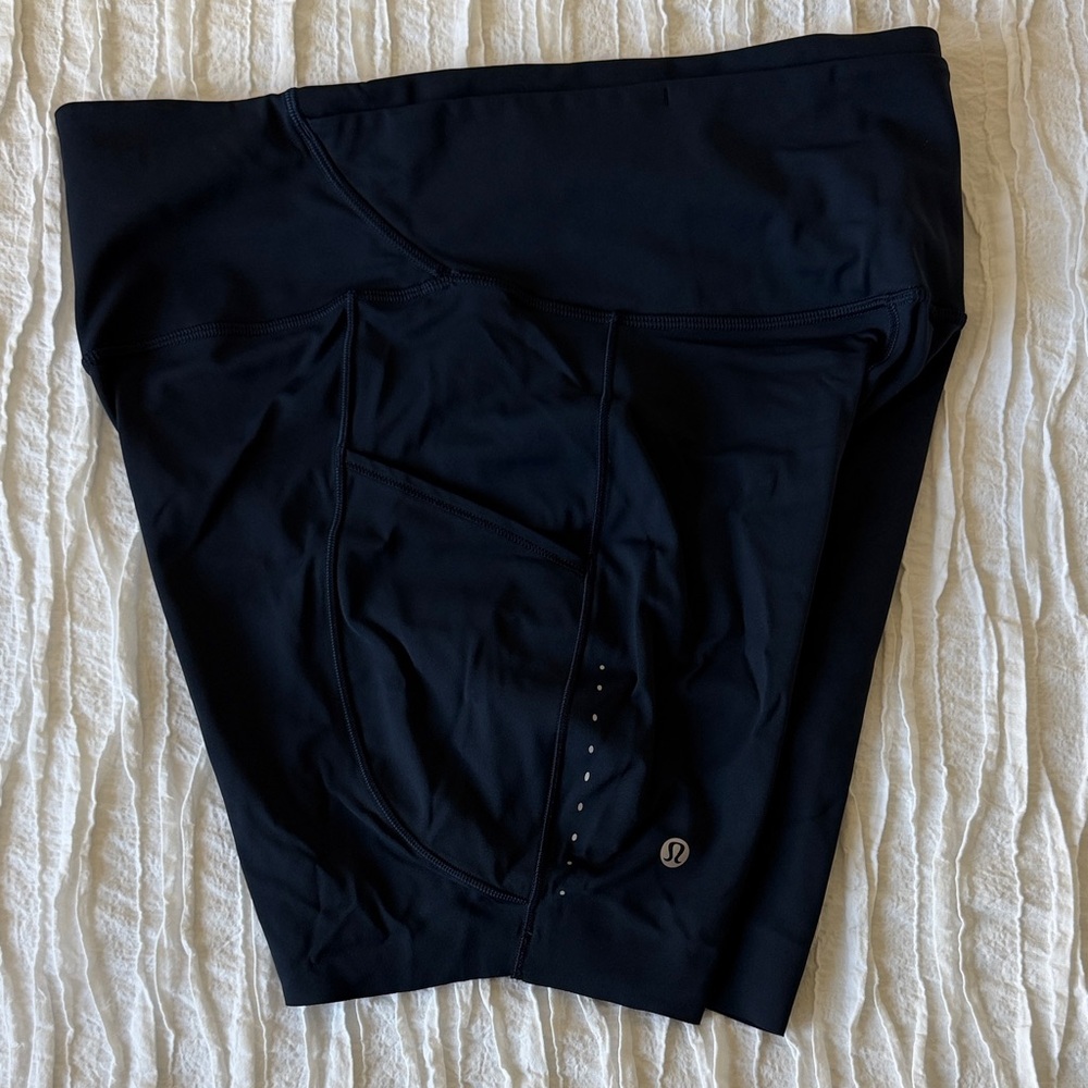 Lululemon Navy Fast and Free High Rise Short 6”